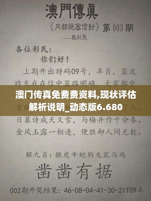 澳門傳真免費費資料,現(xiàn)狀評估解析說明_動態(tài)版6.680