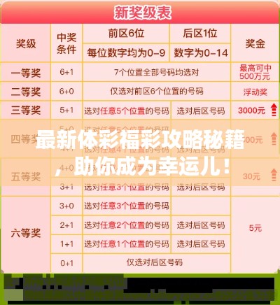 最新體彩福彩攻略秘籍，助你成為幸運(yùn)兒！
