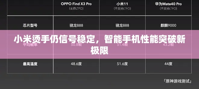 小米燙手仍信號(hào)穩(wěn)定，智能手機(jī)性能突破新極限
