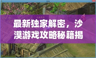 最新獨(dú)家解密，沙漠游戲攻略秘籍揭秘