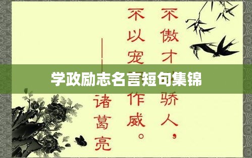 學(xué)政勵志名言短句集錦