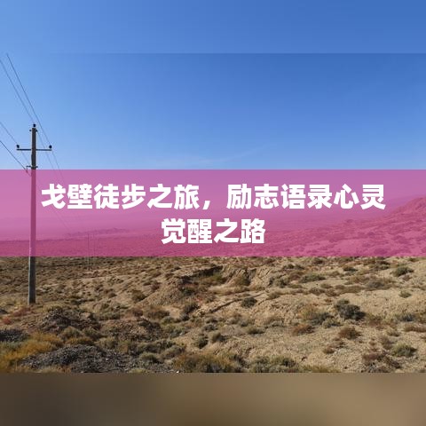 戈壁徒步之旅，勵(lì)志語(yǔ)錄心靈覺(jué)醒之路