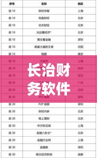長治財務(wù)軟件公司排名揭秘，行業(yè)影響力榜單揭曉！