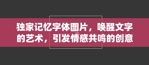 獨家記憶字體圖片，喚醒文字的藝術(shù)，引發(fā)情感共鳴的創(chuàng)意視覺體驗