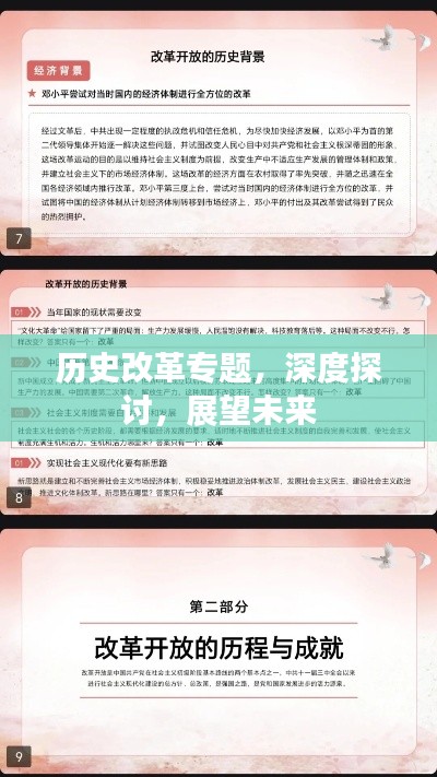 歷史改革專題，深度探討，展望未來