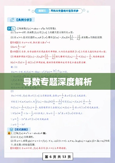 導(dǎo)數(shù)專(zhuān)題深度解析