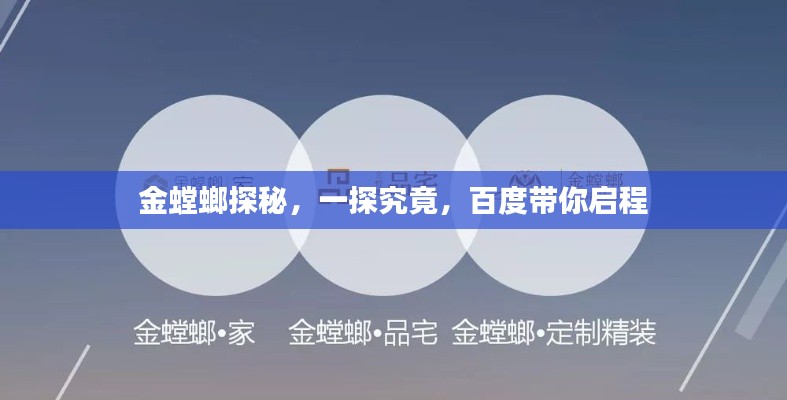 金螳螂探秘，一探究竟，百度帶你啟程