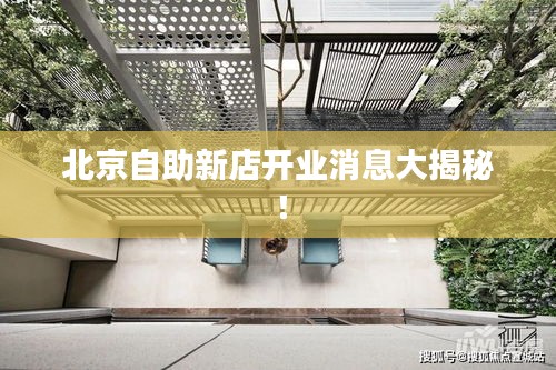 北京自助新店開業(yè)消息大揭秘！