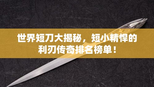 世界短刀大揭秘，短小精悍的利刃傳奇排名榜單！